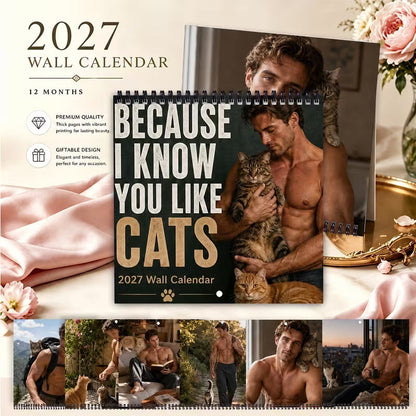 🔥Black Friday Deal: 2027 Naked Cats Men's Wall Calendar