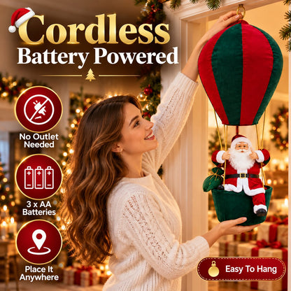 🎅 Lighted Musical Hanging Santa | Collapsible Christmas Décor