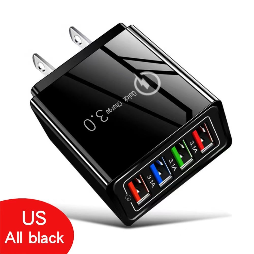 ⚡🔥 Buy 1 Get 1 FREE🔥 Smart 4-Port USB Charger | Quick Charge 3.0 with Intelligent Power Management