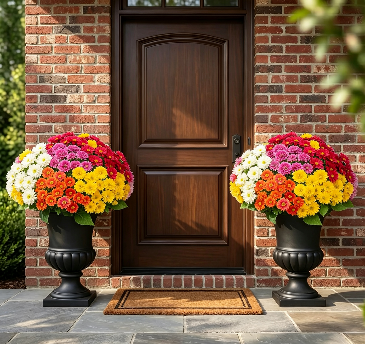 💥Last Day 70% OFF—🌼Welcome autumn- Artificial Outdoor Sunset Mums Flowers - UV resistant, Waterproof, Windproof