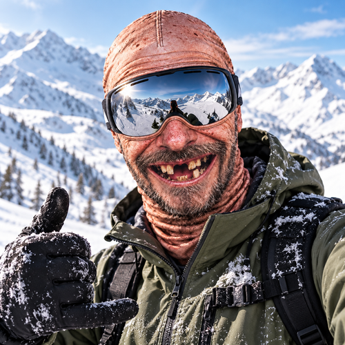 ❄️Funny Old Man Ski Mask