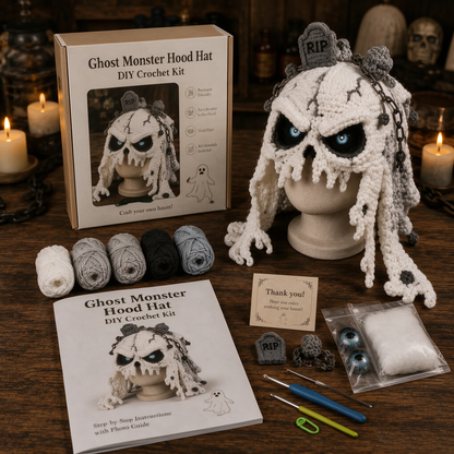 👻🔥 Today 49% OFF🔥 Halloween Monster Hood DIY Craft Kit | Create Your Own Spooky Halloween Masterpiece