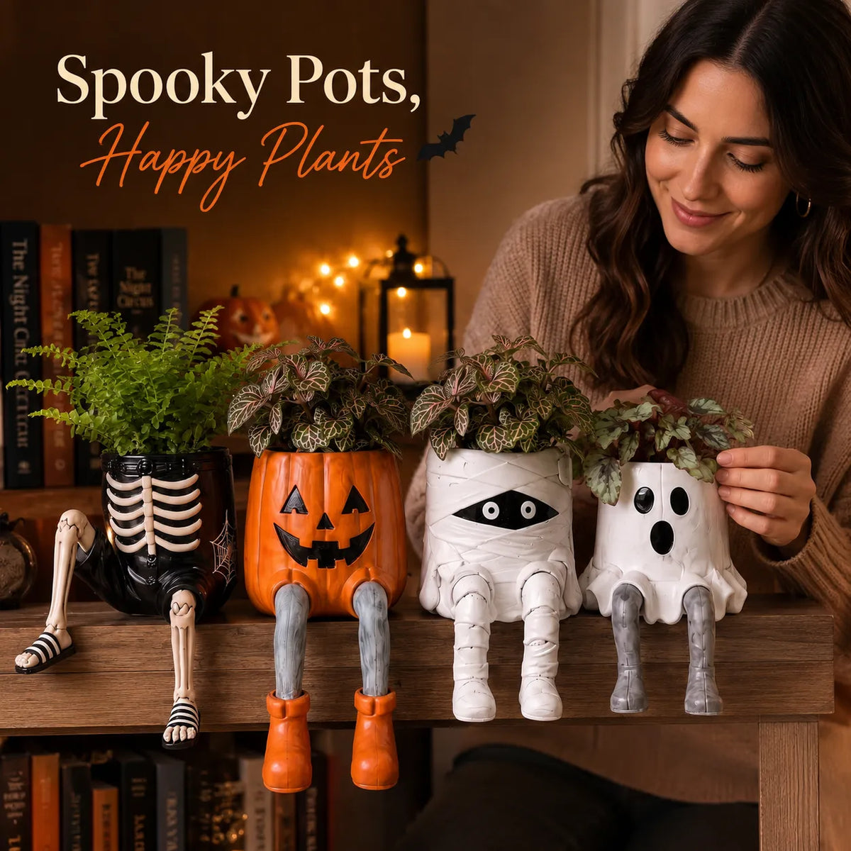 Halloween Planters with Legs