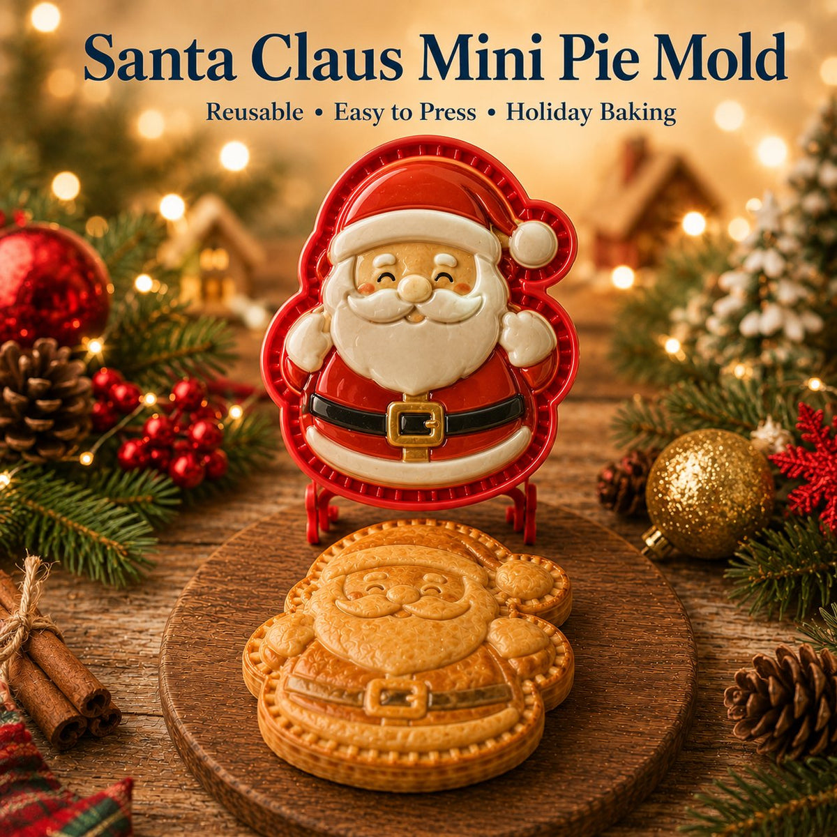 🎄 16-Design Christmas Mini Pie Mold Collection | Reusable Embossed Molds for Shaping Detailed Santa, Snowman, Reindeer, Tree & Holiday Pies 🥧✨