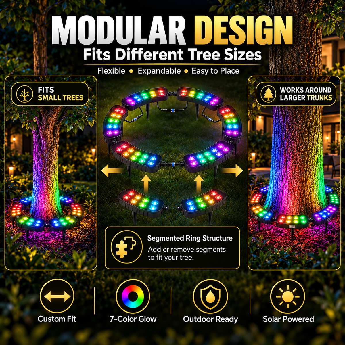 ✨45% OFF✨ One Tree. Endless Colors. – Solar RGB Landscape Ring Light
