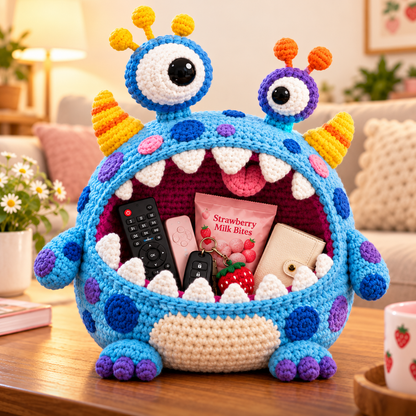 👾 DIY Crochet Monster Storage Basket Kit | 6 Ugly-Cute Designs