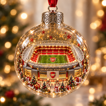 ⚽🎄 Christmas Sale: 50% OFF – Light-Up Football Stadium Ornament | 20 Styles