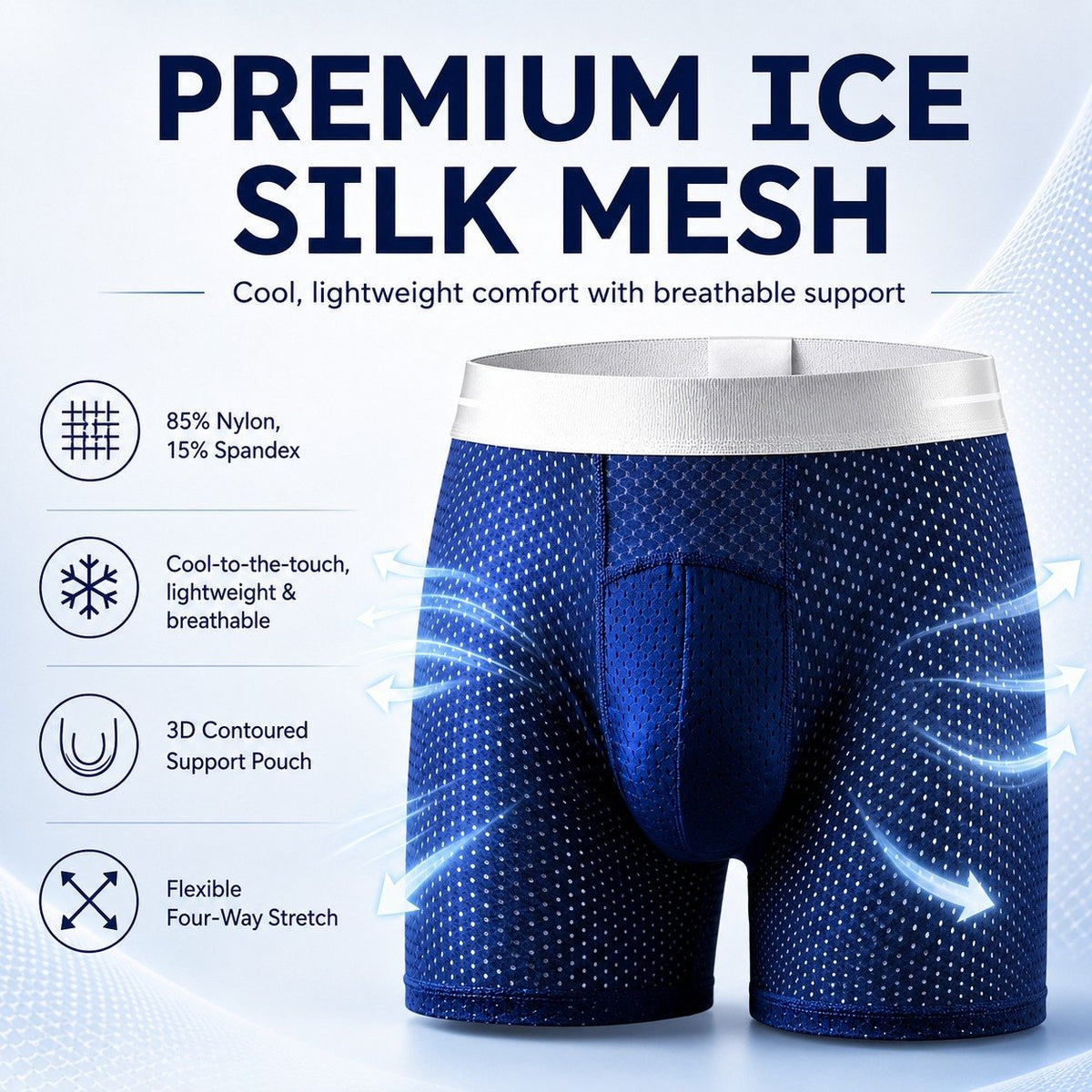 🏆45K+ SOLD 🔥2026 HOT SALE  AirSorb™ Premium All-Day Comfort IceSilk Mesh Men's Boxer