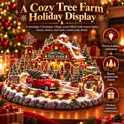 🚗🎄 Christmas Classic Gas Station Village™ – Lighted Vintage American Gas Station with Classic Cars