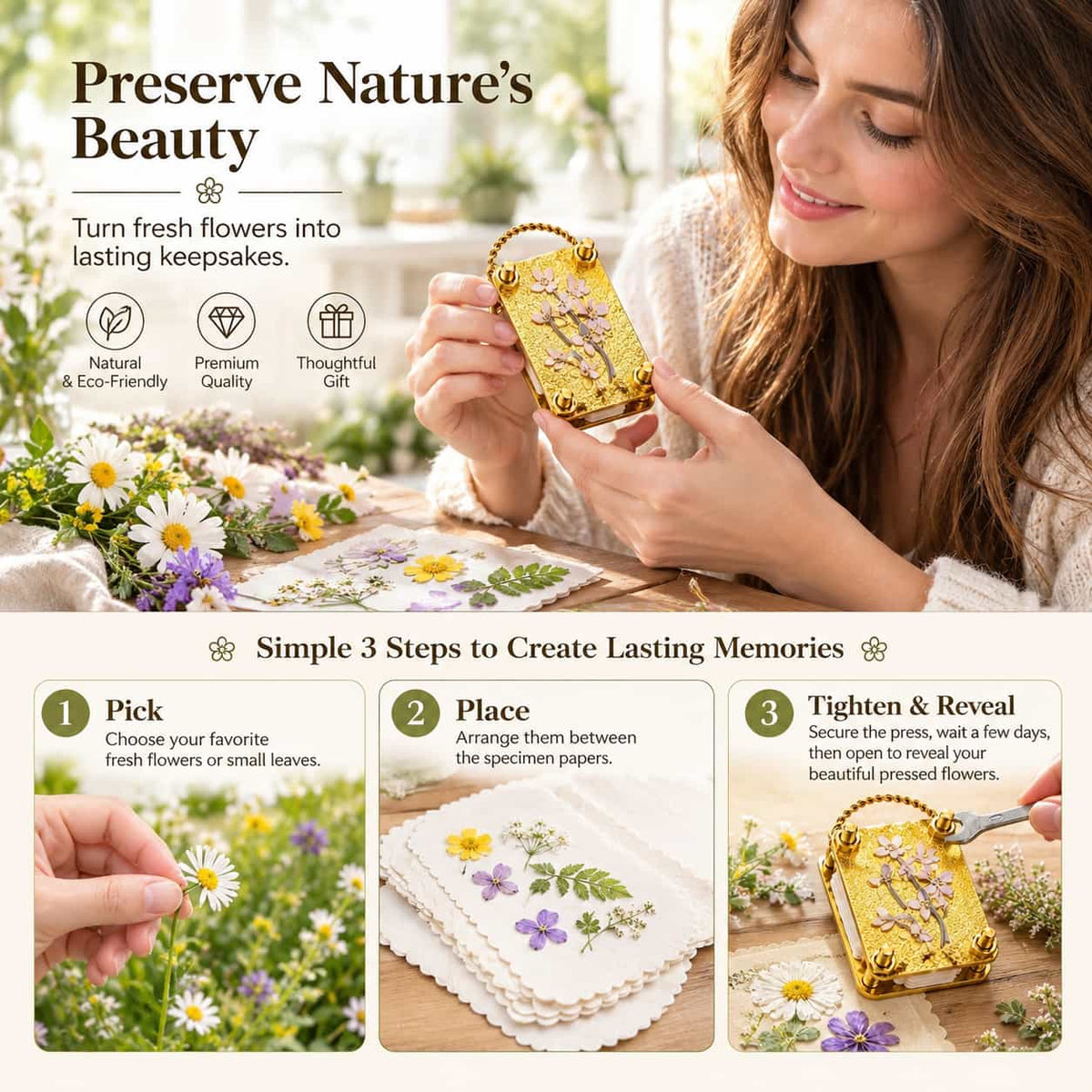 Mini Portable Flower Press