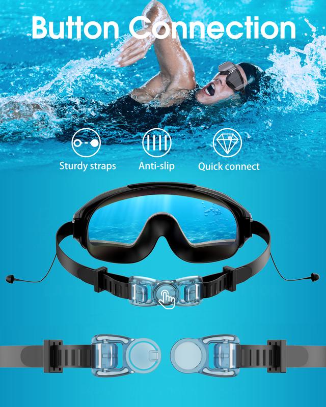🔥50% OFF Today – Panoramic Anti-Fog Swim Goggles Set 🏊‍♂️ Crystal-Clear Vision, No Leaks, No Fog!