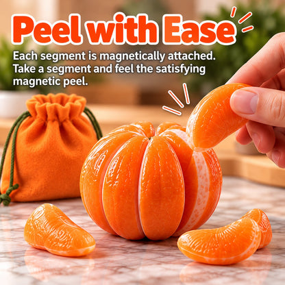 🍊🧲 Magnetic Stone Orange Fidget Toy — Peel, Rebuild & Relax with Satisfying Magnetic Play