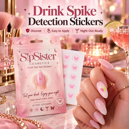 🦋 Butterfly Drink Test Nail Stickers ✨ Discreet GHB Screening Nail Art