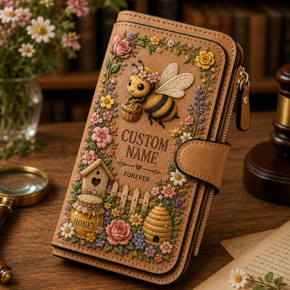 🌸 Personalized Embossed Wallet – Pick Your Style, Add Your Name 🌿