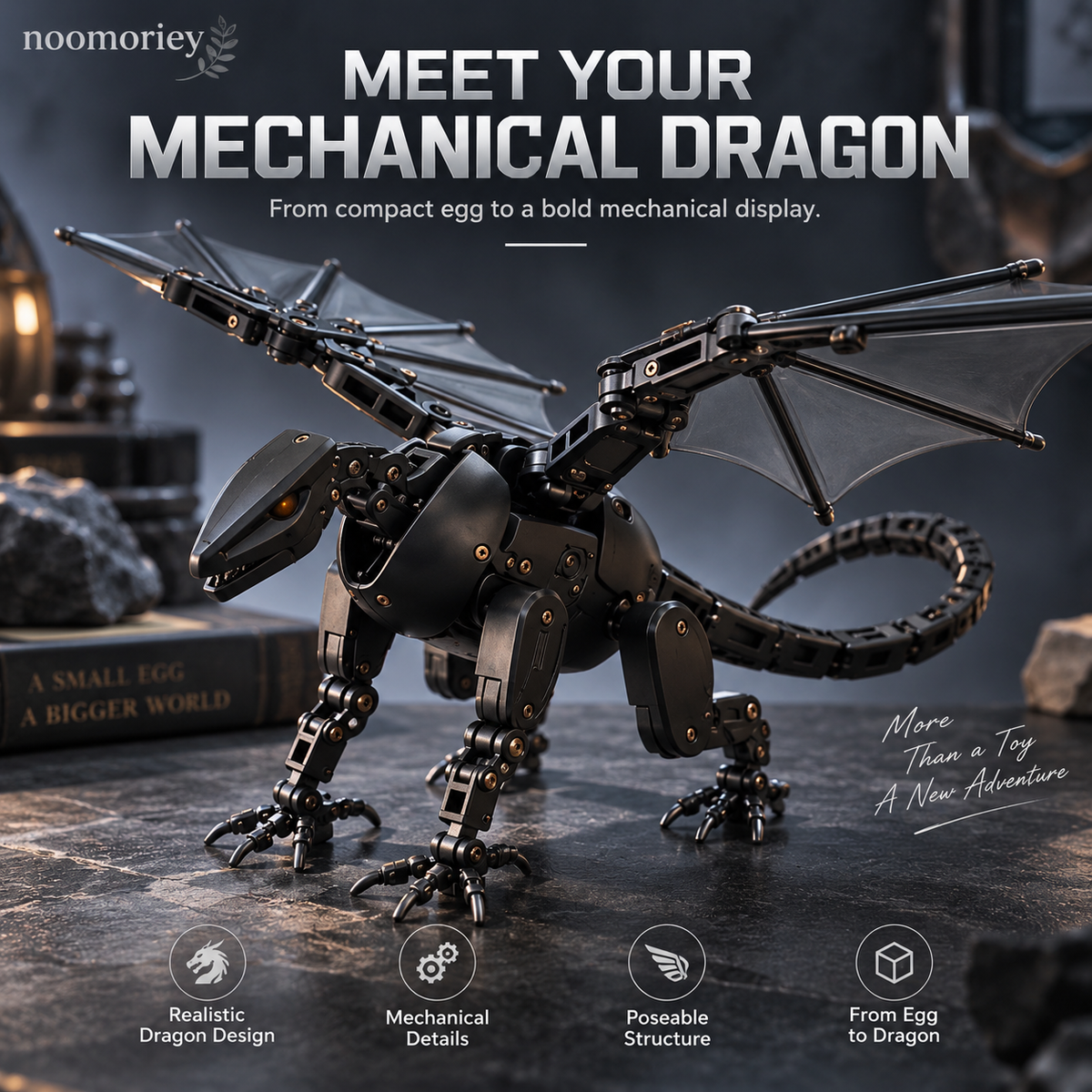 🐉 DragonMorph – Egg to Dragon Transforming Mechanical Toy🥚
