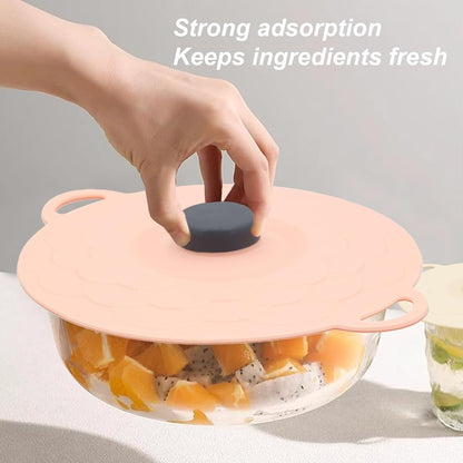 5 Pcs Non-Slip Silicone Suction Container with Lid