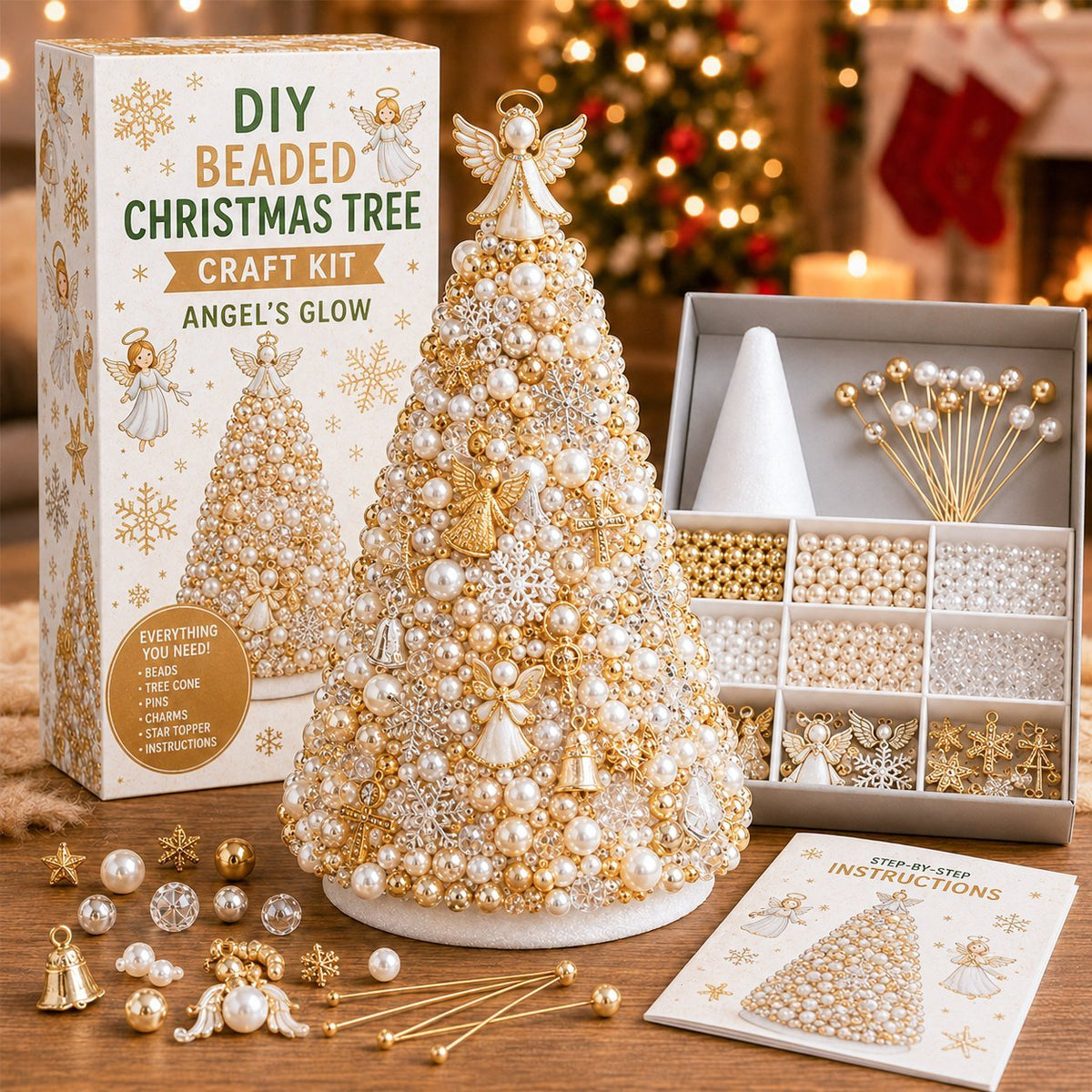 🎅🎁⛄Kit de bricolage pour sapin de Noël en perles
