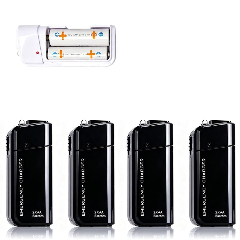 🔋 Emergency Phone Charger – AA Battery Powered USB Backup with LED Flashlight