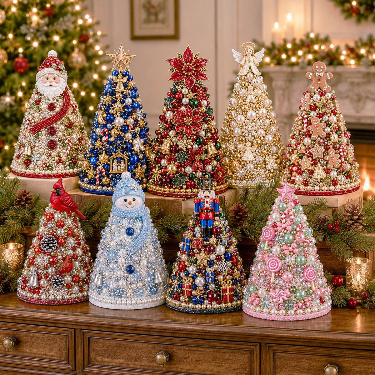 🎅🎁⛄Kit de bricolage pour sapin de Noël en perles