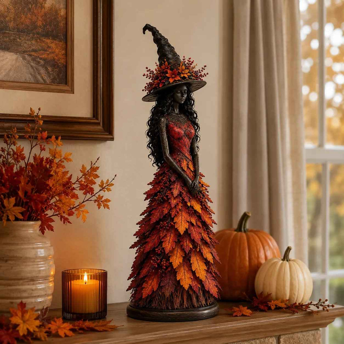 🔥LAST DAY 50% OFF - 🧙‍♀️Enchanted Autumn Witch Figurine (📦Buy 2 Free Shipping)