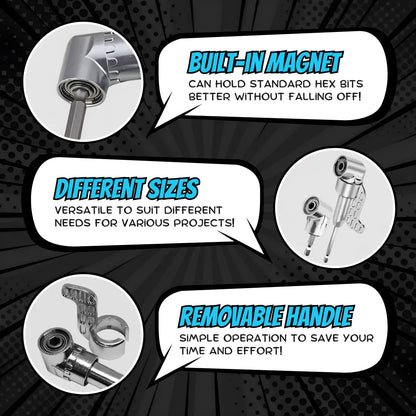105° Angled Drill Attachment 🔧 – Extended 5.51' Reach Adapter