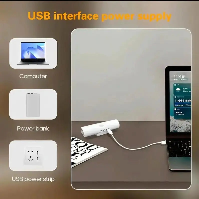 💡 Motion Sensor Night Light – Rechargeable RGB Wireless LED Light with Magnetic Mount