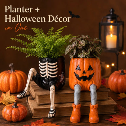 Halloween Planters with Legs