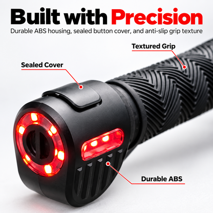 🚴Bike Bar-End Safety Lights (Pair) | USB Rechargeable, Front & Rear Visibility, Hidden Mount