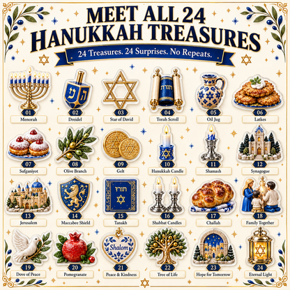 24 Treasures of Hanukkah – Traditions, Symbols & Light Countdown Calendar