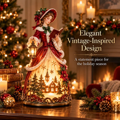🎄 Victorian Christmas Caroler Tabletop Lamp – Festive Holiday Decor