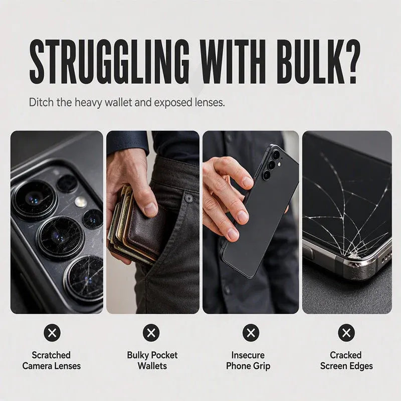 2-in-1 Shockproof Phone Case with Hidden Card Holder