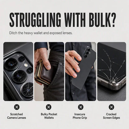 2-in-1 Shockproof Phone Case with Hidden Card Holder