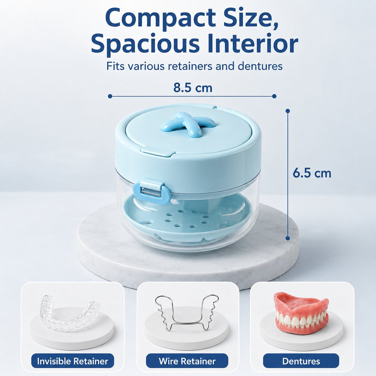 🦷✨3-in-1 Retainer Cleaning & Storage Case