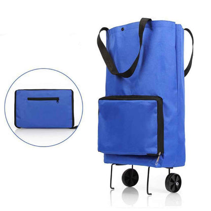 🔥 50% OFF|🛍️✨  3-in-1 Expandable Rolling Shopping Tote – 🛞Hidden Wheels & 44LB Capacity