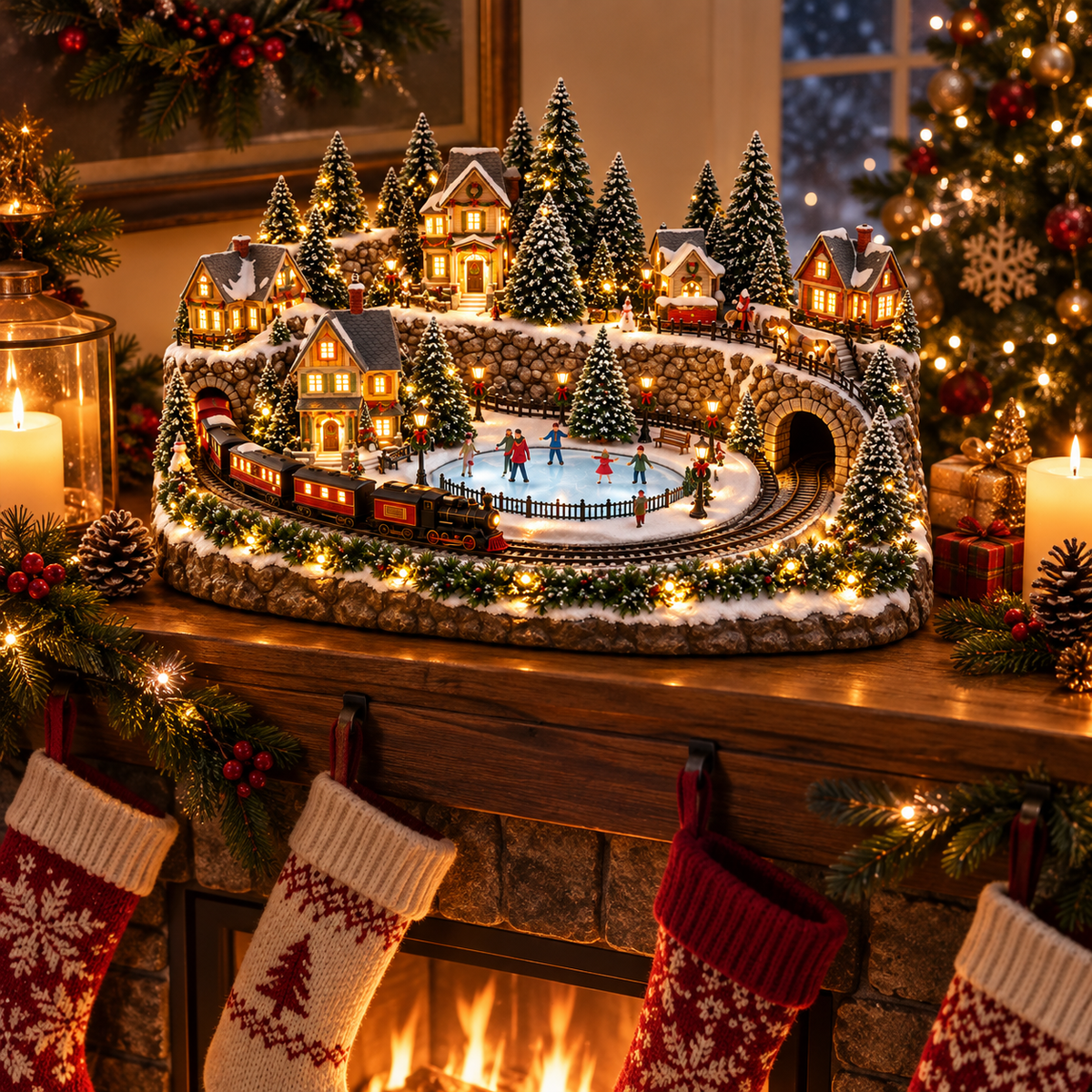 🔥 Lighted & Animated Christmas Village Collection-✨Same as the video