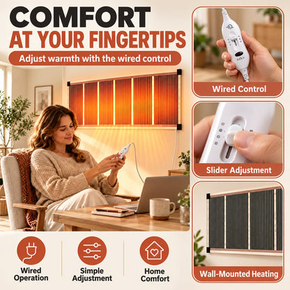 🔥3-Second Rapid Heating Honeycomb Graphene Far-Infrared Ceramic Wall Heater – Low Noise & Energy Efficient Indoor Wall Mount Heater