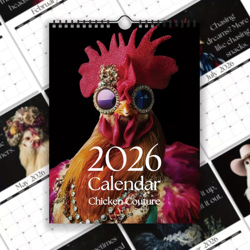 2026 Fun Chicken Wall Calendar