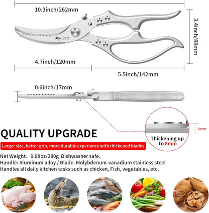 ⚡FLASH SALE 50%💥Heavy-Duty Kitchen Shears🔪 Cut, Scale & Open Easily