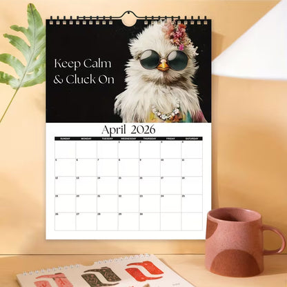 2026 Fun Chicken Wall Calendar