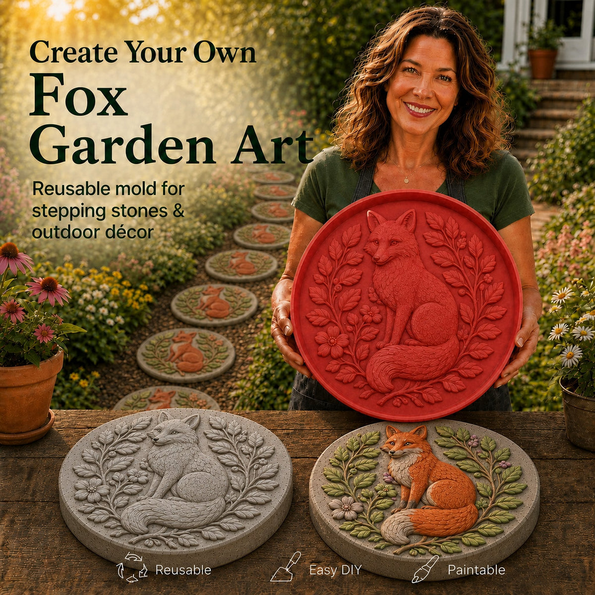 💥 LAST DAY 49% OFF - Reusable Animal-Themed Garden Art Mold – Bring Nature to Life in Your Garden