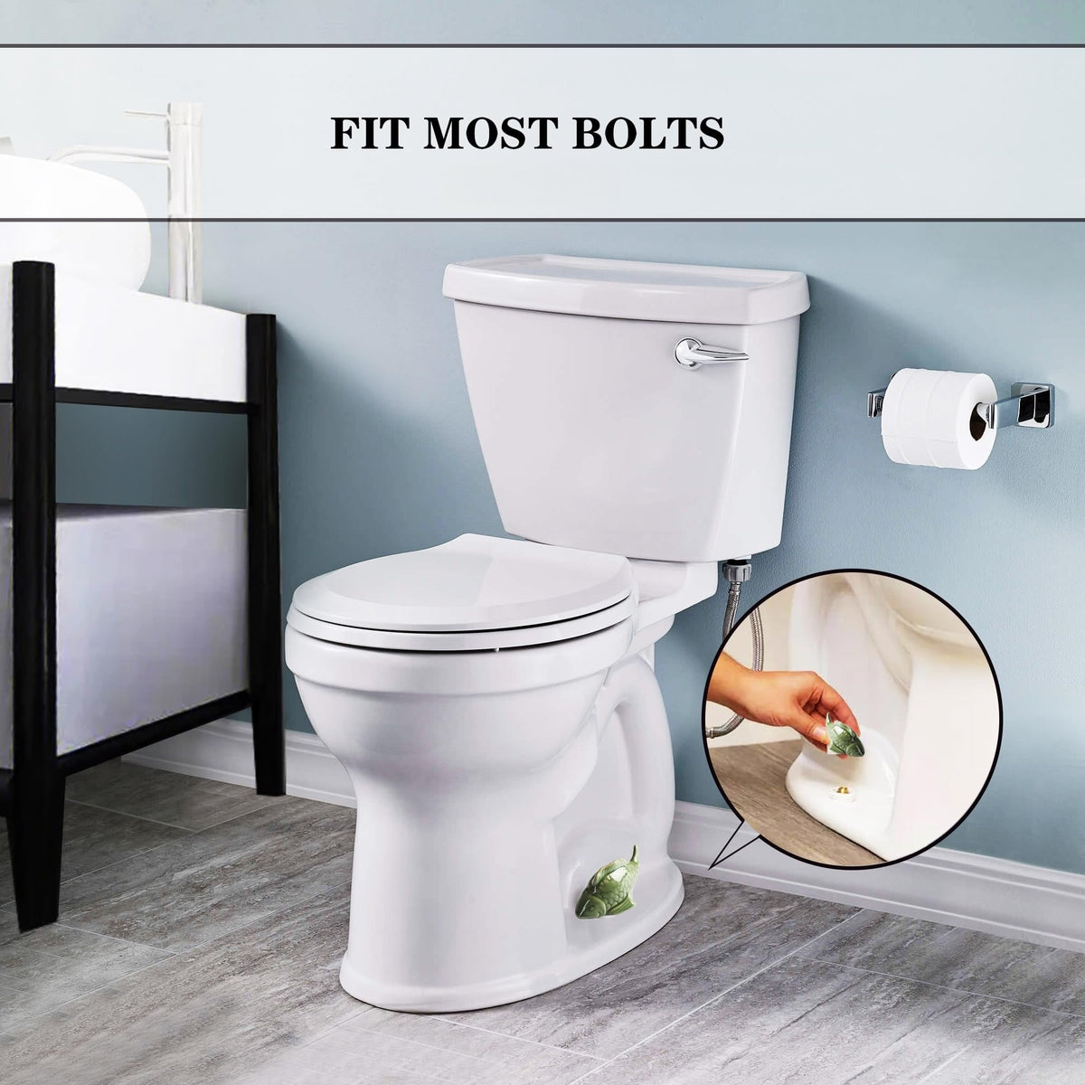 Hide Ugly Toilet Bolts-only frog