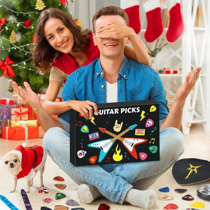 🎸 24-Day Guitar Pick Advent Calendar | Christmas Gift for Guitarists