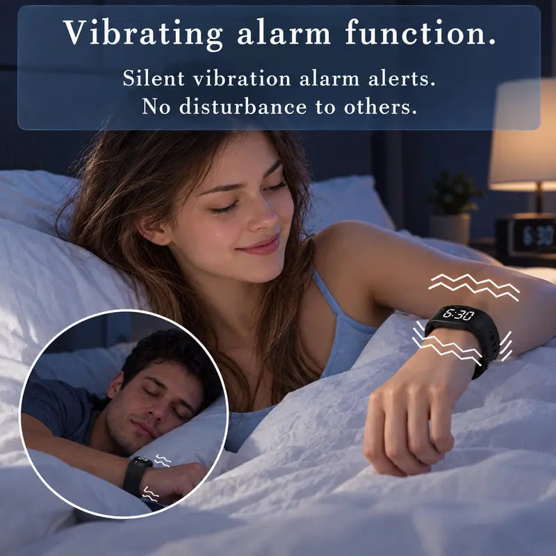 Activity Wrist Band with Silent Alarm & Step Counter
