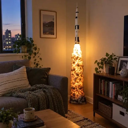🚀 Rocket Launch Cloud LED Floor Lamp