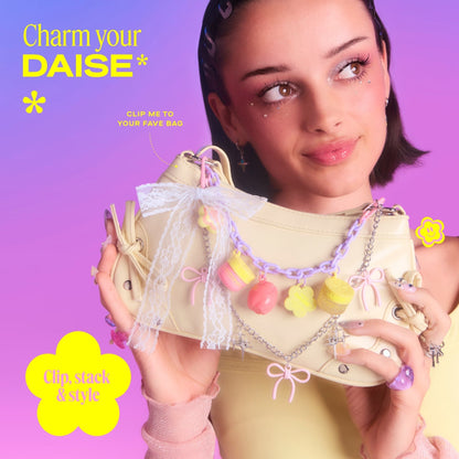 💜 Surprise Bracelet with Mini Beauty Products | Clip-On Bag Charm, Y2K Pastel Style
