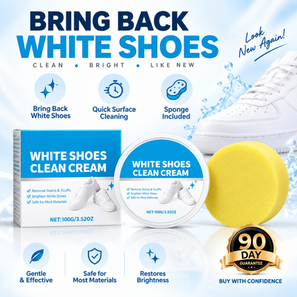 White Shoes Solid Clean Cream