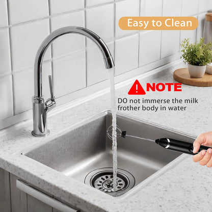 ⚡ Super Powerful Torque — Rechargeable Milk Frother Wand ☕3-Speed Handheld Foam Maker for Coffee, Matcha & Protein Shakes