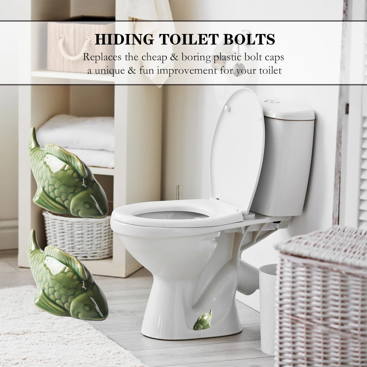 Hide Ugly Toilet Bolts-only frog