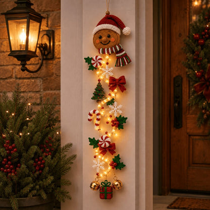 ⏳Last day: 49% off – 🎄 MerryCascade Light-Up Christmas Door Hanger | 6 festive light designs, warm glow, 3D details & space-saving vertical decoration ✨