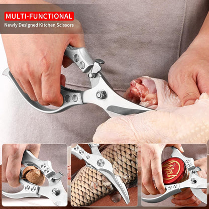 ⚡FLASH SALE 50%💥Heavy-Duty Kitchen Shears🔪 Cut, Scale & Open Easily
